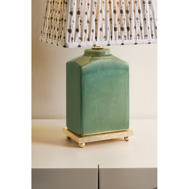 Brynn Table Lamp, Jade/Gold Leaf