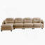 Canapé modulaire en L modulaire avec repose-pieds, revêtement en chenille douce, conception ergonomique, dossier capitonné, base en bois de haute qualité pour une installation facile-1255132539