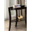 Table ovale de style traditionnel avec pieds incurvés, finition noyer et tablette ouverte - l 49 po x P 23,5 po H 31 po, poids inférieur de 25 lb, pieds de profondeur 23,5 po, hauteur 31 po