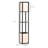 Modern Floor Lamp with Shelves & Dual Ambient Lighting, Tall Standing Lamp for Living Room, Bedroom with Fabric Lampshade (Bulb not Included), Black