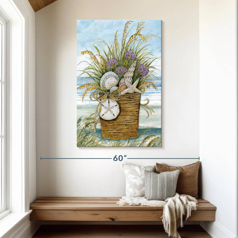 Aletra Shells Basket, 48" H x 32" W
