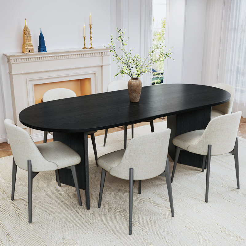 Ensemble repas 6 personnes Nina, Noir