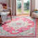 Felty Oriental Fuchsia / Blue Area Rug