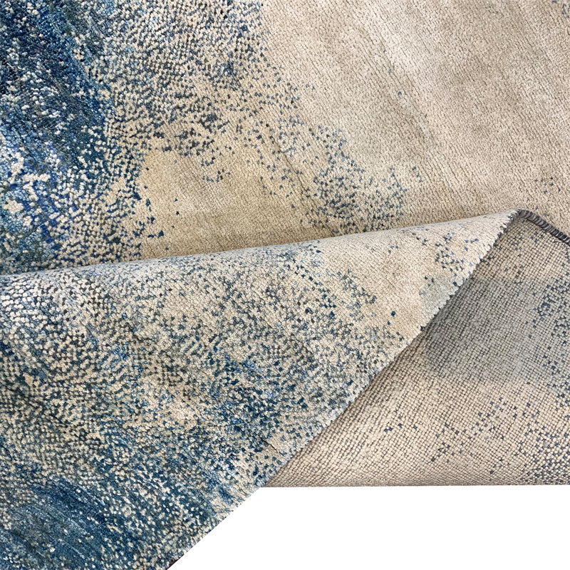 Canterbury Abstract Area Rug in Blue, Rectangle 10' x 14'
