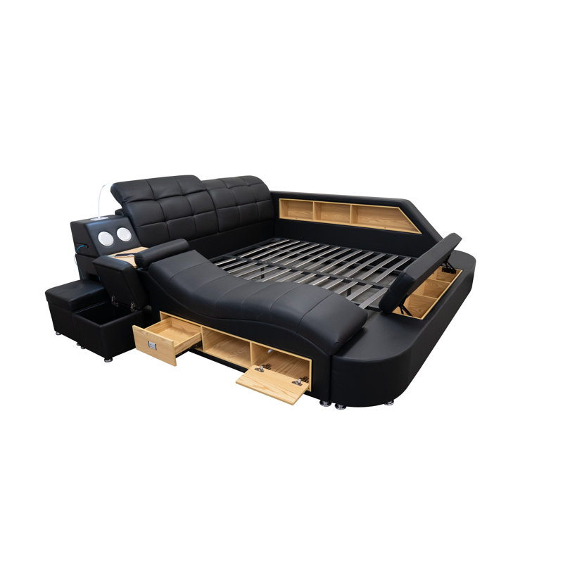 Lilliauna Upholstered Bed, Black, King