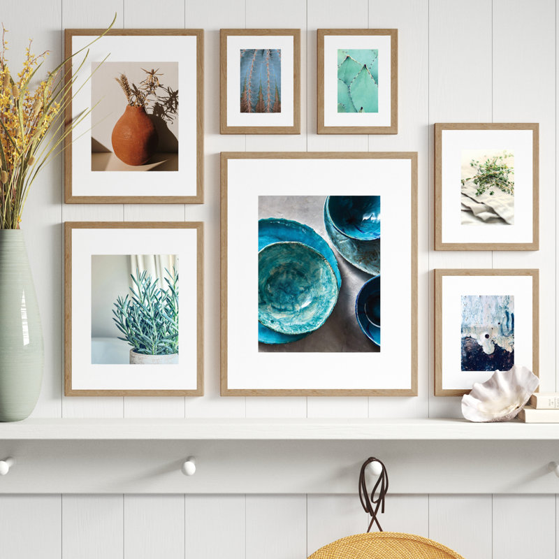 Stefan Matte Picture Frame - Set of 7 with Mat, Gold