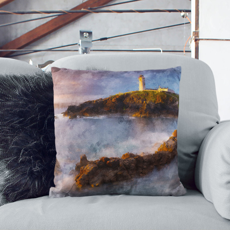 Square Throw Cushion, Stone, 40cm H x 40cm W x 15cm D
