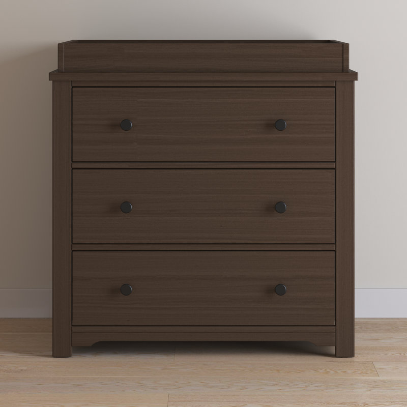 Harmony 3-Drawer Changing Table Dresser, Brushed Truffle