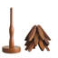 Walnut Finish Wooden Trivet with Stand and Handle