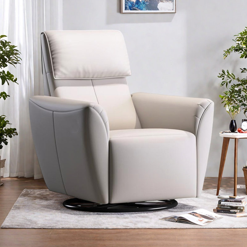 Modern Simple Home Ergonomic Functional Recliner, Beige