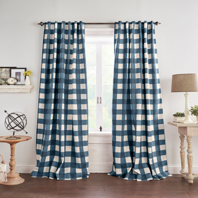 Eudell Plaid Room Darkening Thermal Single Curtain Panel