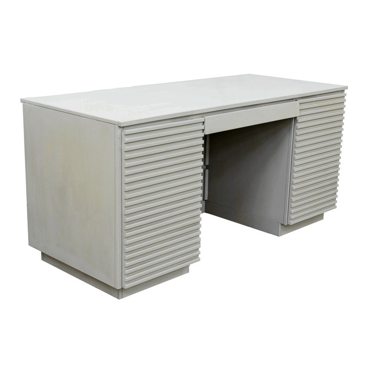 Bureau de direction 64 po, aucun assemblage requis, Beige