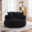 Fauteuil à billes rond surdimensionné de 55,1 po pour adultes, fauteuil de détente en fausse fourrure moelleuse, grand fauteuil à billes confortable avec rembourrage en mousse compressée, fauteuil de lecture et de jeu confortable pour la chambre à coucher et le salon-1718511826-1718511830