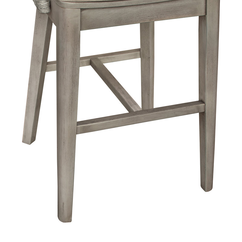 Tabouret de bar 28 po avec coussin Tarah, Gris, gris