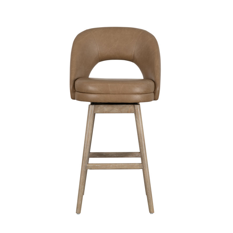 Tabouret de bar ou de bar en similicuir Kendricque, Tabouret de comptoir (siège d'une hauteur de 26 p