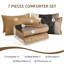 Ensemble d'édredon 7 pièces Boho-122879466-122879469