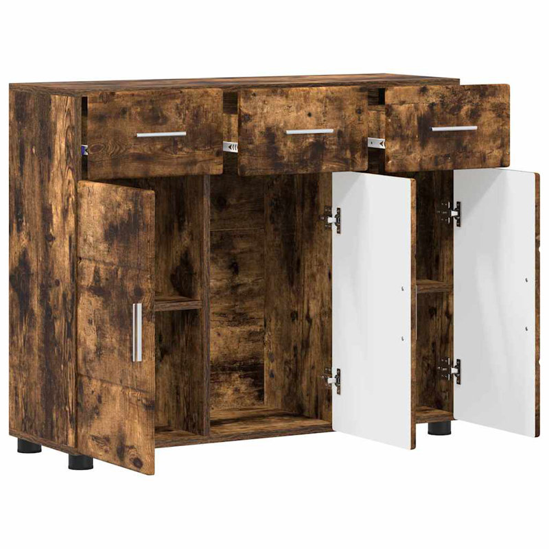 Rectangle Accent Cabinet, Smoked Oak