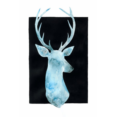 White Tail Bust I 1 Piece Wrapped Canvas Painting