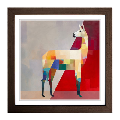 Llama Suprematism No.5 - Framed Print
