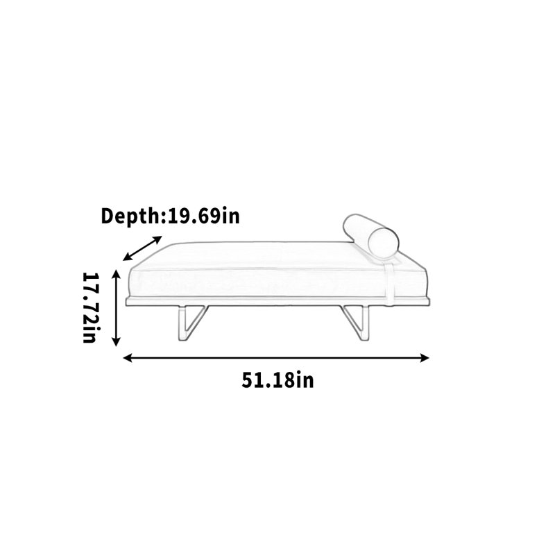 Mullings, H 17,72 po x l 51,18 po x P 19,69 po