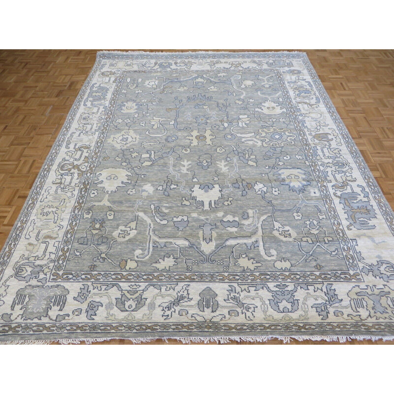 Tapis unique gris de 8 pi x 10 pi 3 po