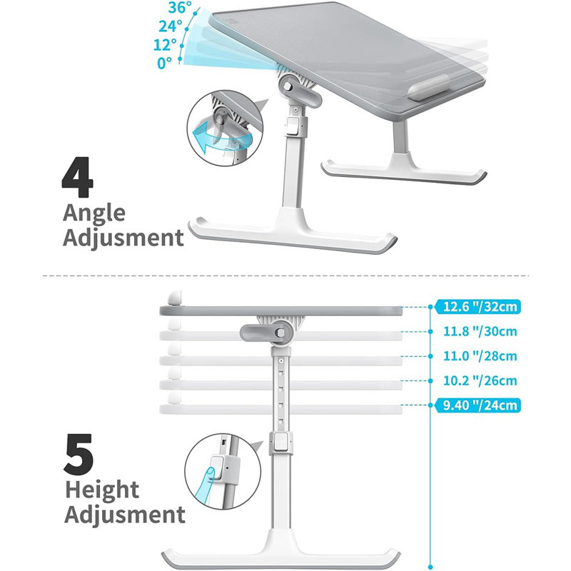 Lap Desk Laptop Bed Tray Table, Adjustable Laptop ...