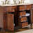 Teme 55 " W Freestanding Standard Free Standing Single Double Vanity Bathroom Vanity With Stone Top