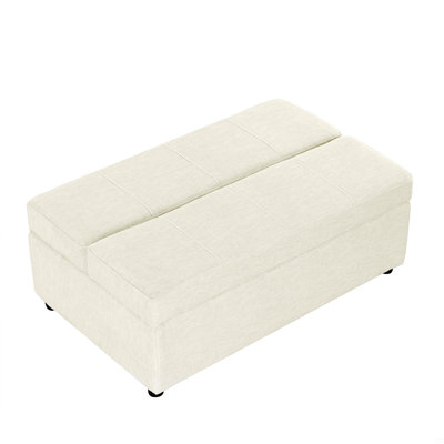 Lit simple escamotable avec repose-pieds et lit d'invité convertible avec matelas