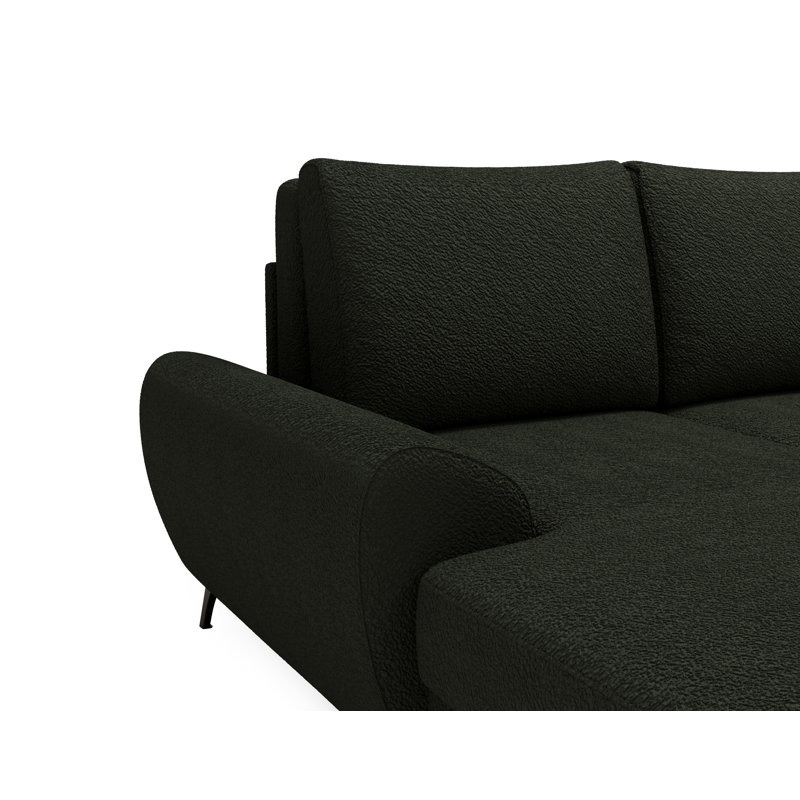 3 Seater Sofa Bed, Left Hand Facing, Green