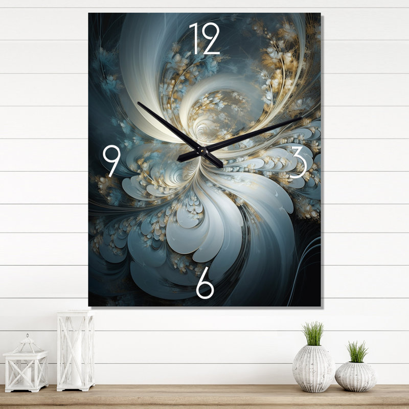 Horloge murale fleurie Fractal, H 40 po x l 30 po x P 1 po