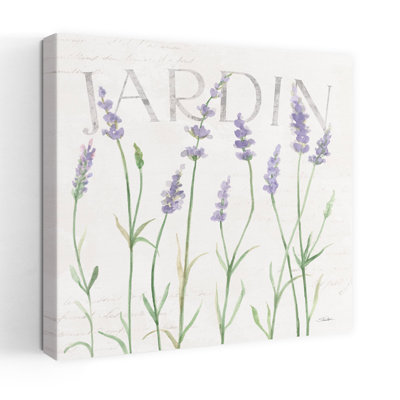 French Garden Lavender Fields Iii With Cream French Art