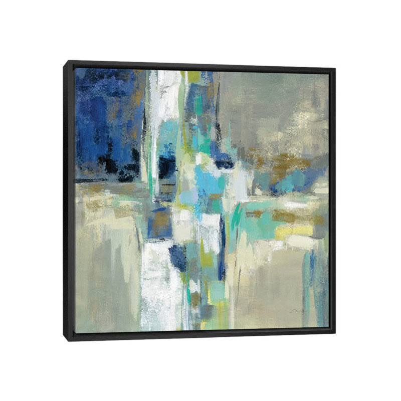 «Spring Water» par Silvia Vassileva - reproduction d'art, H 18 po x l 18 po x 1,5 po, Toile avec cadre noir, Pas de tapis