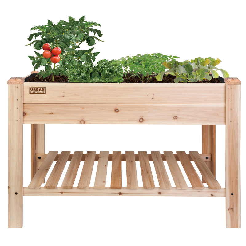Handmade Wood Elevated Planter