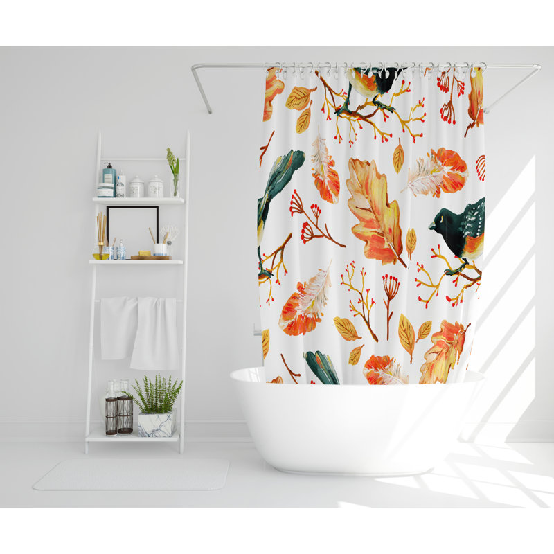 Rabat Polyester Shower Curtain Set, 177cm H x 177cm W