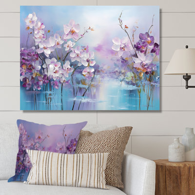 " Purple Pansies Blooming Field II "