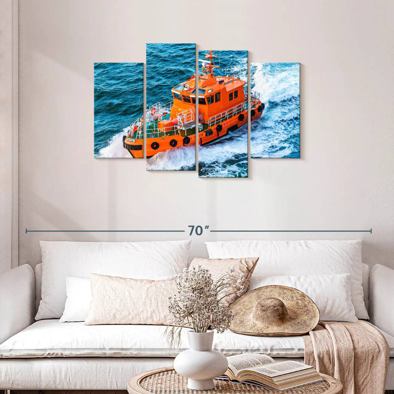 Coast Guard Rescue Boat, H 27 po x l 43 po