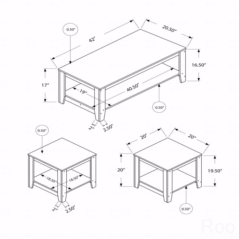 Ensemble de table, ensemble 3 pièces, café, bout, côté, accent, stratifié, transitionnel, Gris clair, Gris clair