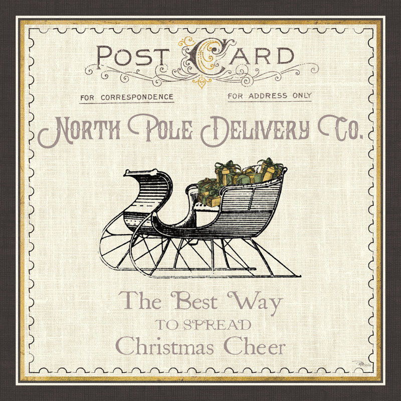 North Pole Express II neutre, H 12 po x l 12 po, Non, Cadre simple noir