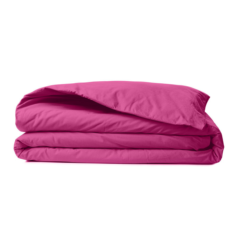 Elegant Dusty Rose King Quilt Cover, 94.5 x 86.6 | 100% Cotton Ranforce, 155 Thread Count | Button Closure, Machine Washable at 30°C | Soft & Durable Bedding for Luxurious Sleep Experience