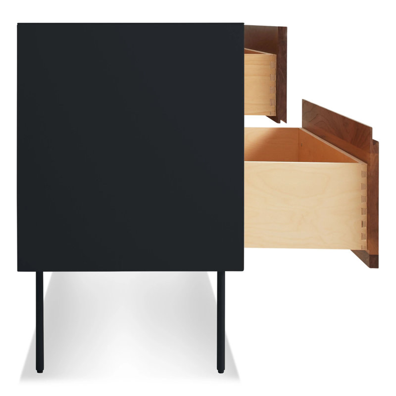 Clad 4 - Drawer Dresser, Oblivion/Walnut