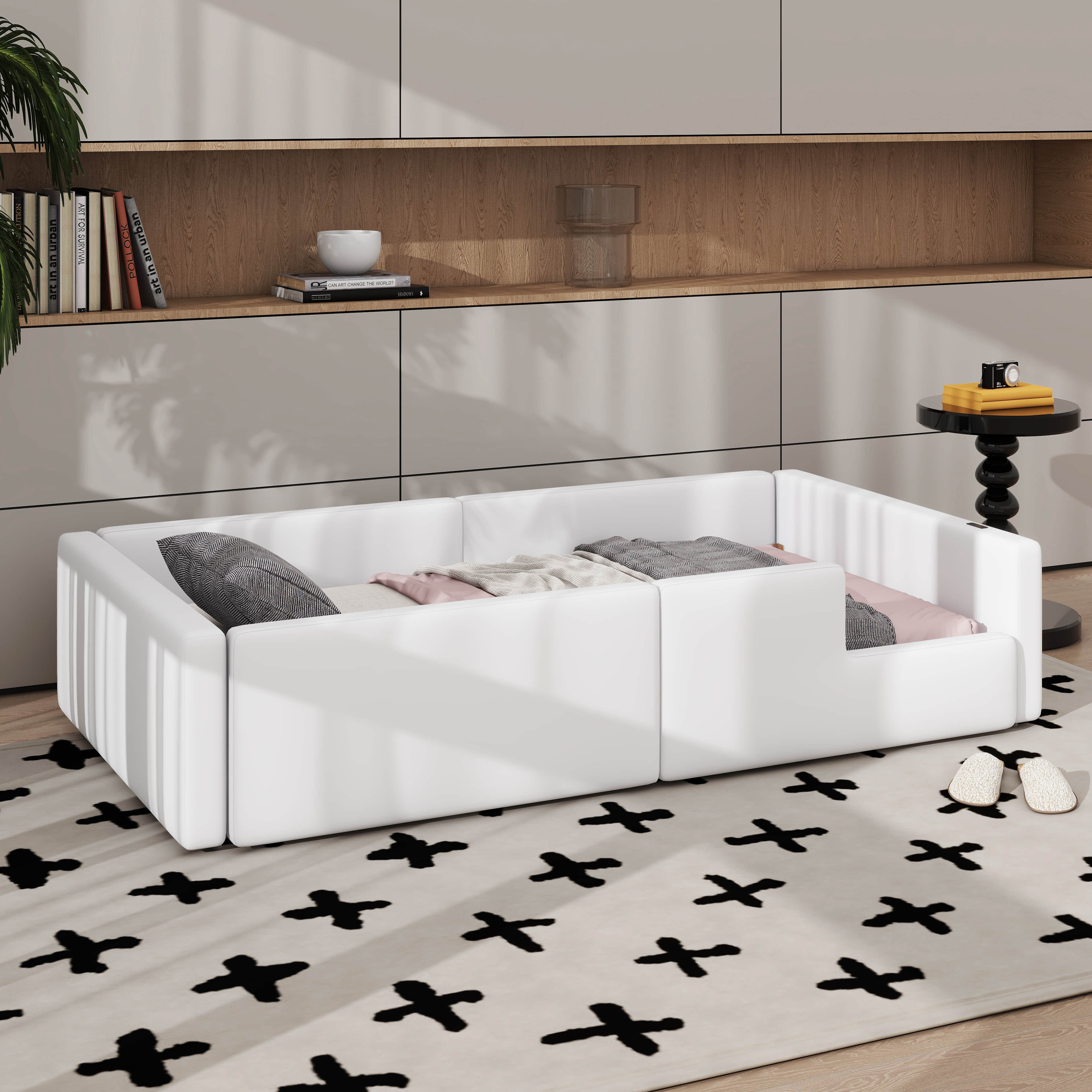 Latitude Run® A Twin-Sized Upholstered Platform Bed, Boasting A ...