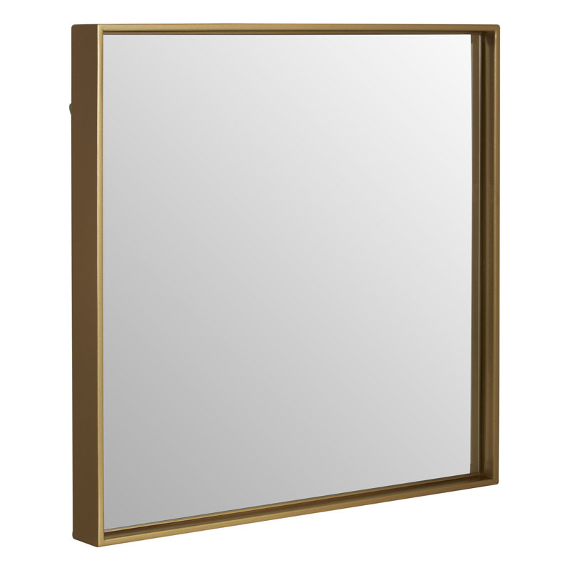 Louann Solid Wood Flat Wall Mirror, 42cm H x 42cm W