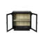 Armoire de rangement avec porte en acrylique pour le ménage - Panneau de particules noir résistant aux rayures et à l'eau Tablette réglable en stratifié antidérapant-1445898674-1445898679