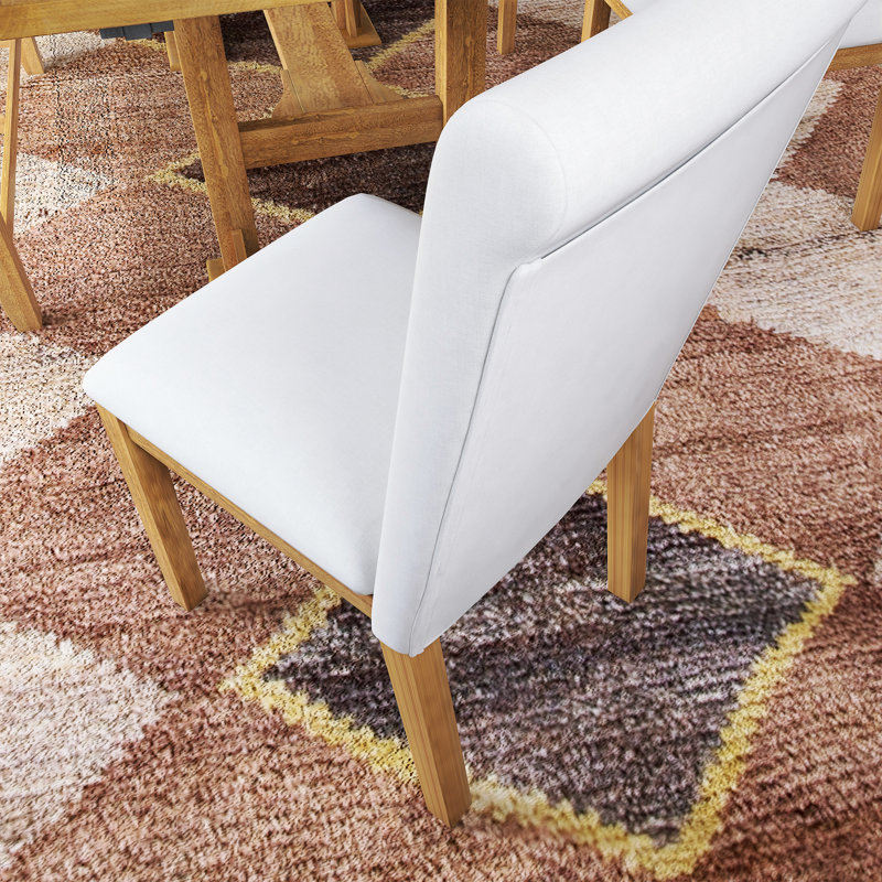 Ensemble de salle à manger 6 pièces avec table extensible 76 po, chaises rembourrées et banc, Beige, Brun
