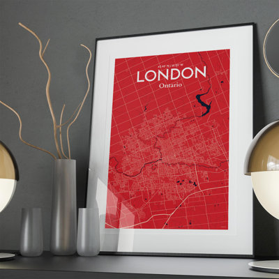 London Ontario City Map In Nautical - No Frame Print