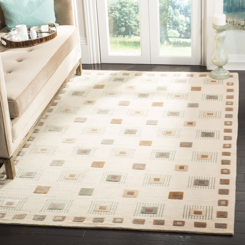 Tapis en laine noué à la main, Rectangle 4 pi x 6 pi