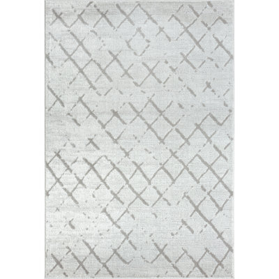Hamdaan Geometric Performance Cream/Gray Area Rug