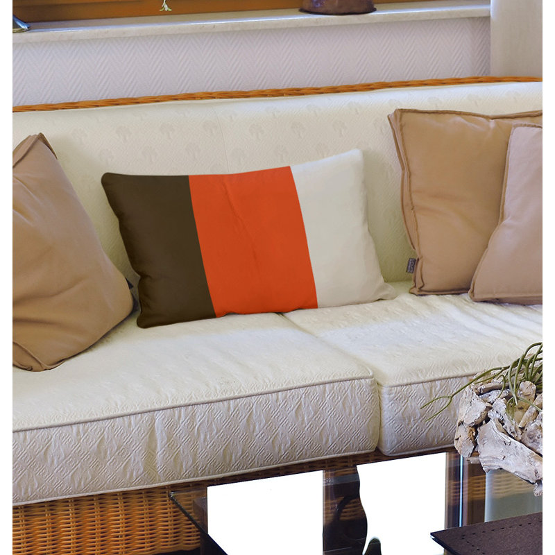 Housse de coussin lombaire Atlanta, Cleveland, Brun / Orange