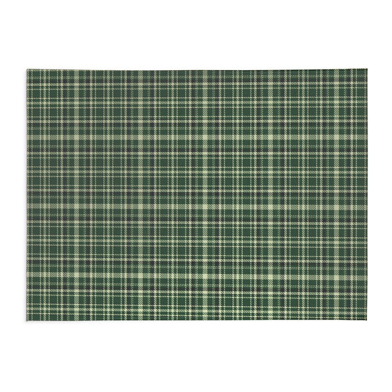 Tapis de cuisine Rocky Tartan, Rectangulaire 2 pi x 3 pi, Vert