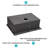 Black Drop Sink, 28" x 22" x 10" Drop in Kitchen Sink Gunmetal Black Topmount 16 Gauge Deep Single Bowl Stainless Steel Sink Basin